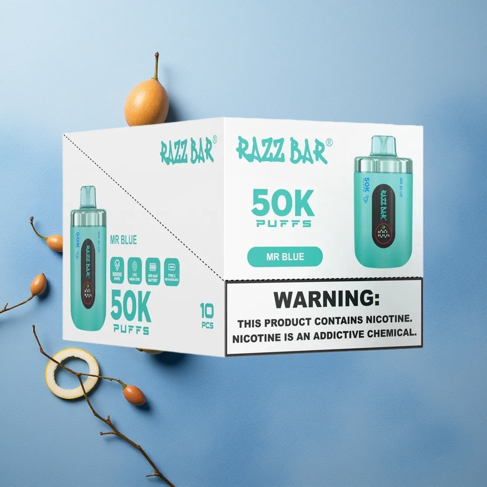 Razz Bar 50K Puffs 1.0 Ohm Mesh Mr Blue