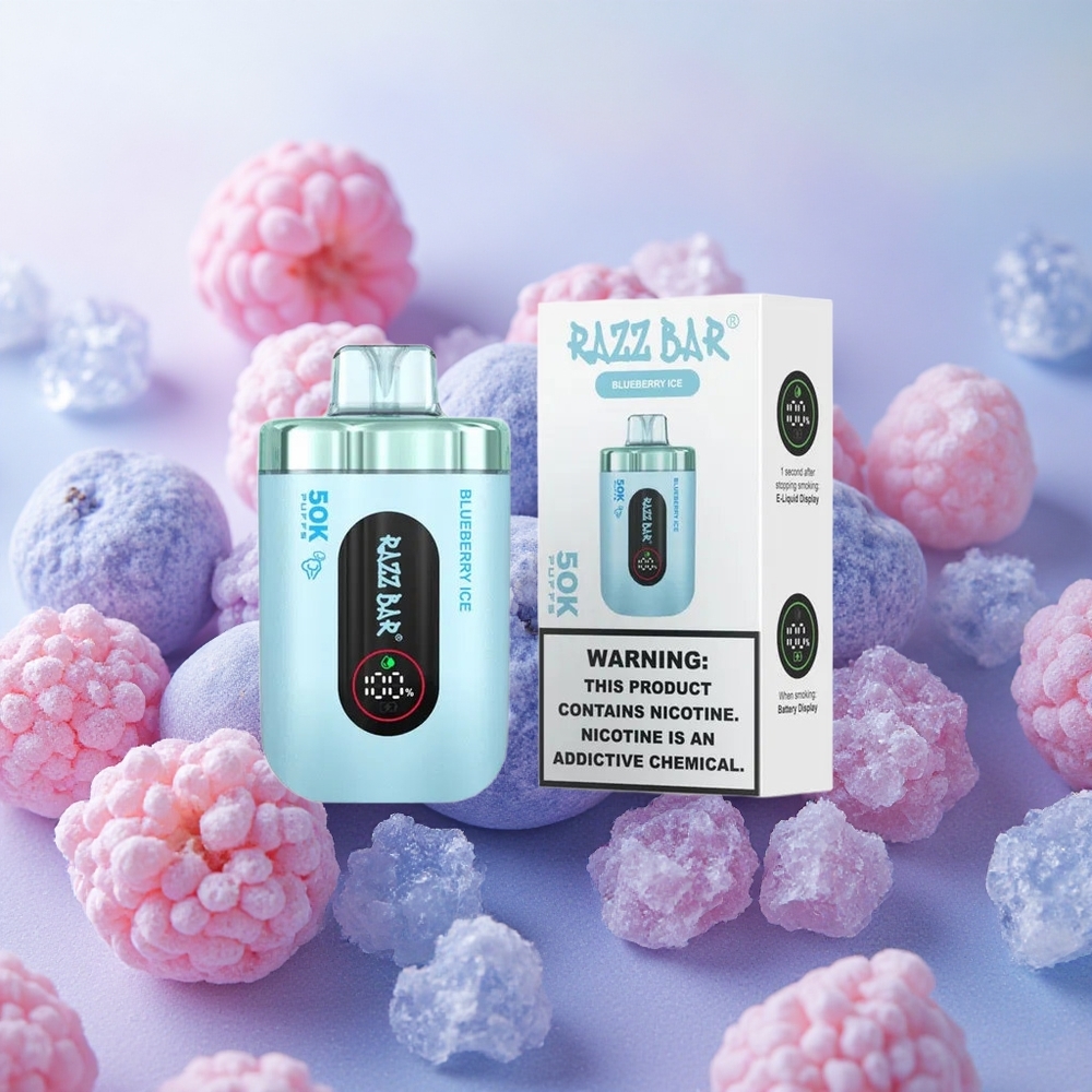 Razz Bar 50K Puffs Rechargeable Blueberry Ice