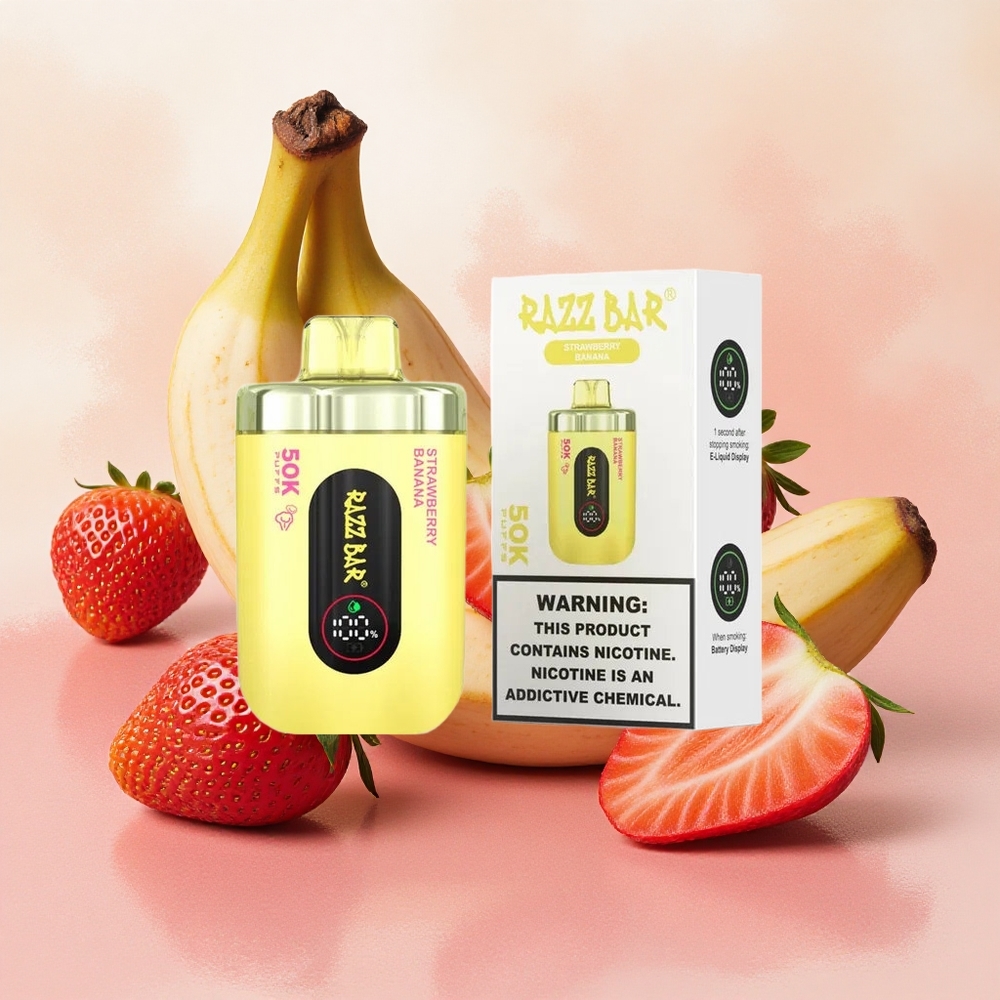 Razz Bar 50K Puffs Type-C Rechargeable Strawberry Banana
