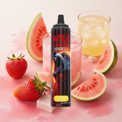JNR Wolf Niplo 10000 Puffs Mesh Coil Strawberry Watermelon Lemonade