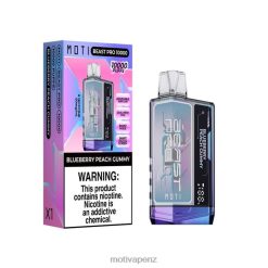 MOTI Vape Pods - MOTI Beast Pro Disposable Vape (5%, 10000 Puffs) Blueberry Peach Gummy 04XNH39